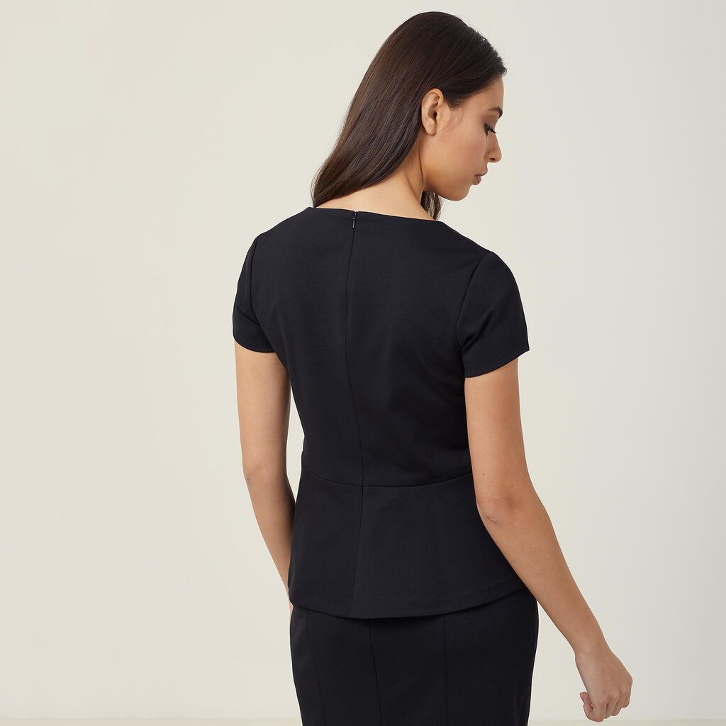 NNT CAT9S1 Cap Sleeve Peplum Top
