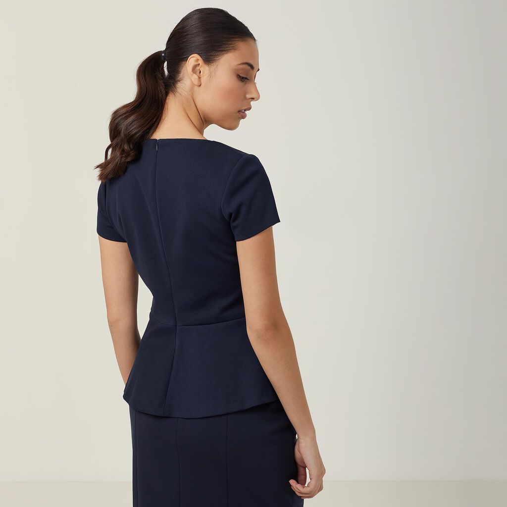NNT CAT9S1 Cap Sleeve Peplum Top