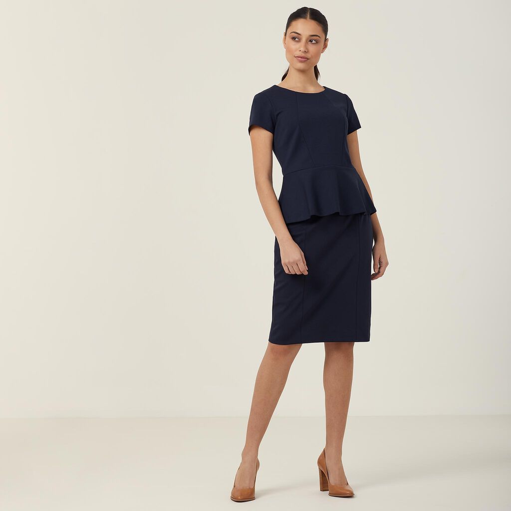 NNT CAT9S1 Cap Sleeve Peplum Top