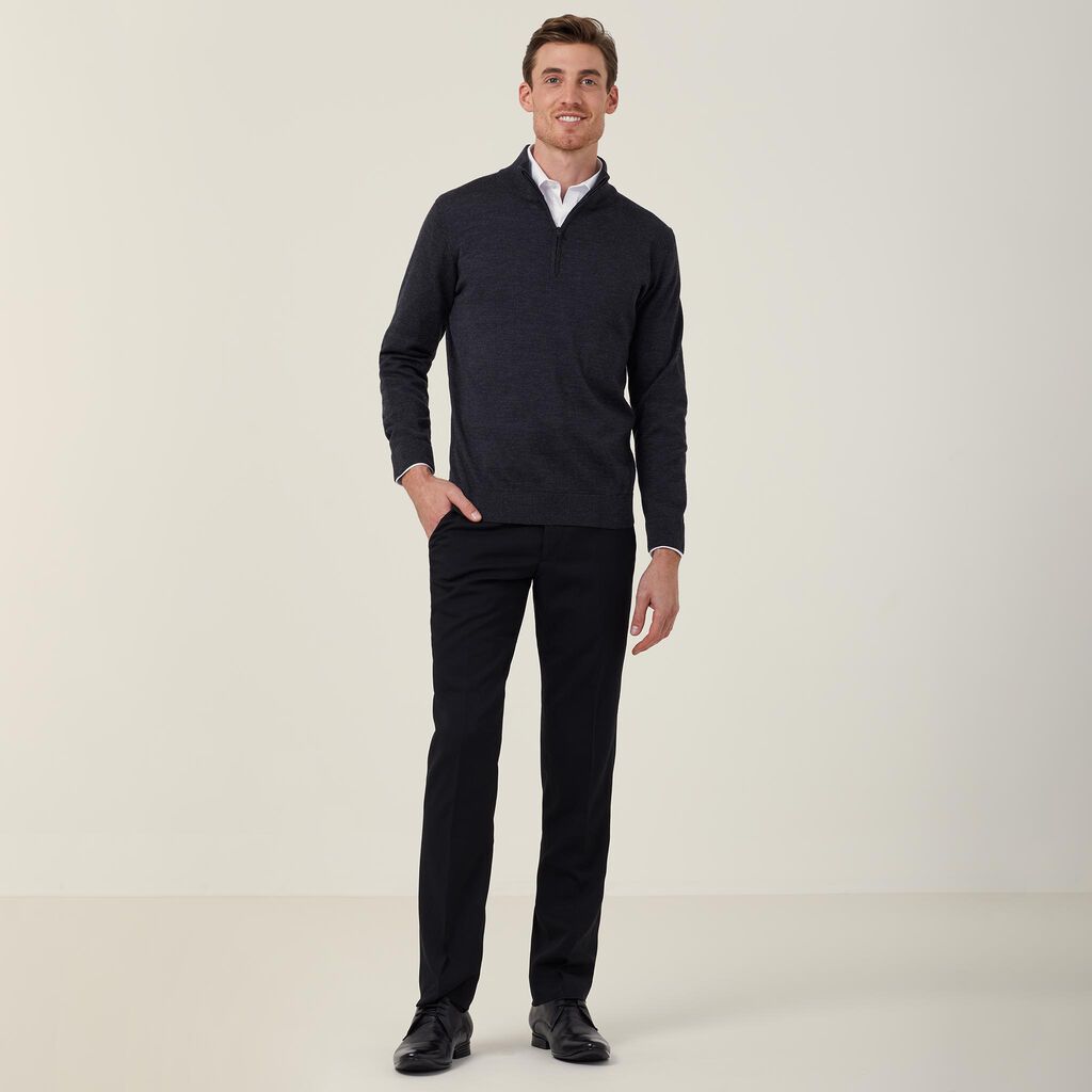 NNT CATE37 Long Sleeve Zip Neck Jumper