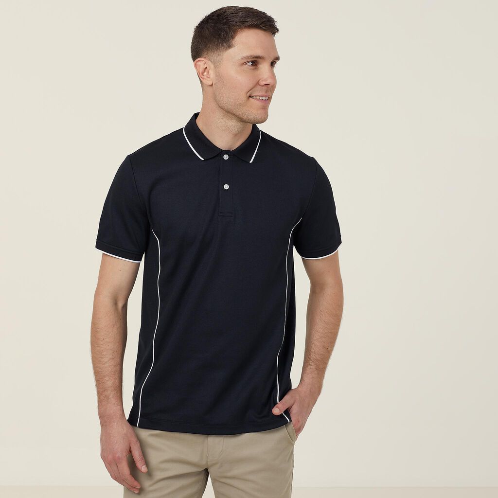 NNT CATJA2 Antibacterial Poly face Short Sleeve Tipped Polo