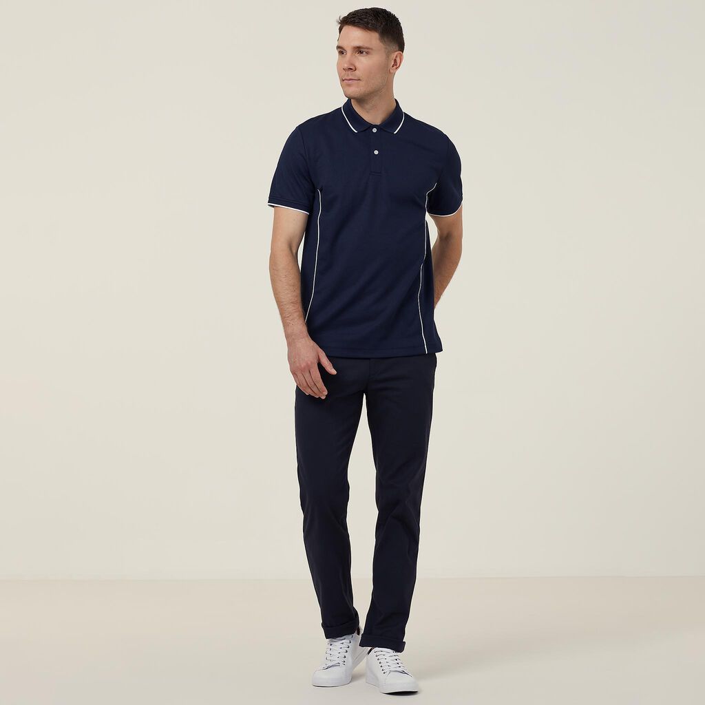 NNT CATJA2 Antibacterial Poly face Short Sleeve Tipped Polo