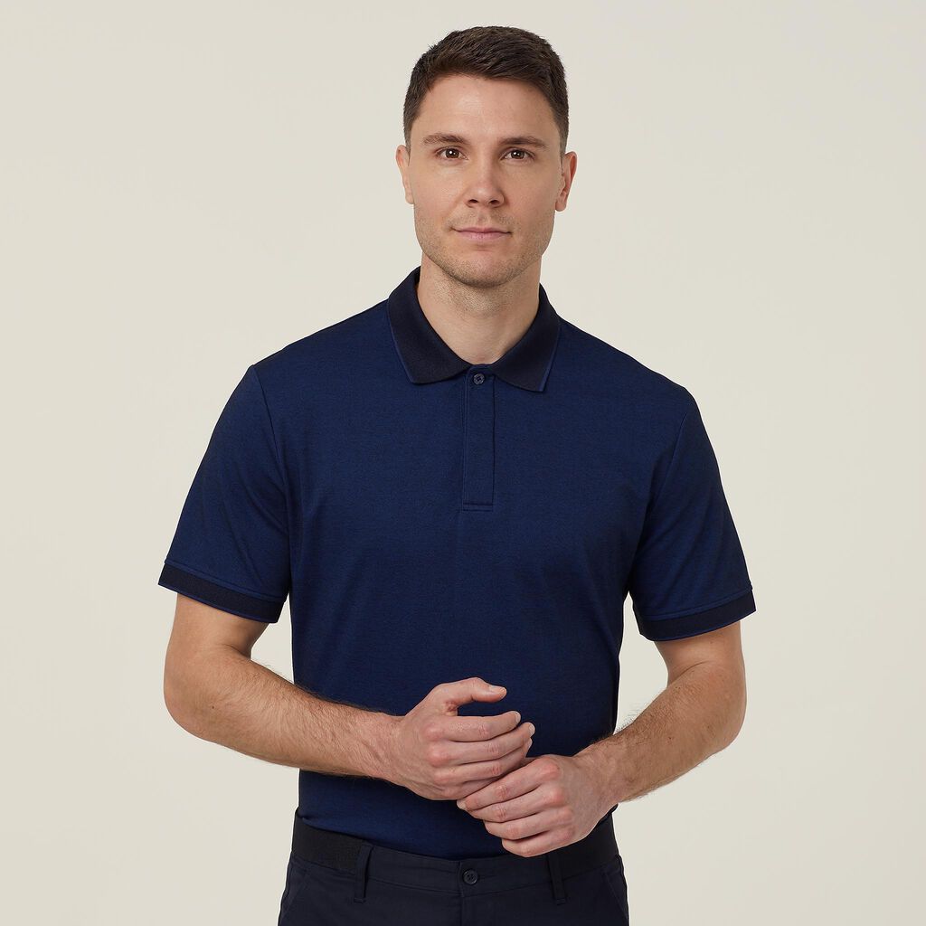 NNT CATJA4 Textured Cotton Poly Short Sleeve Polo