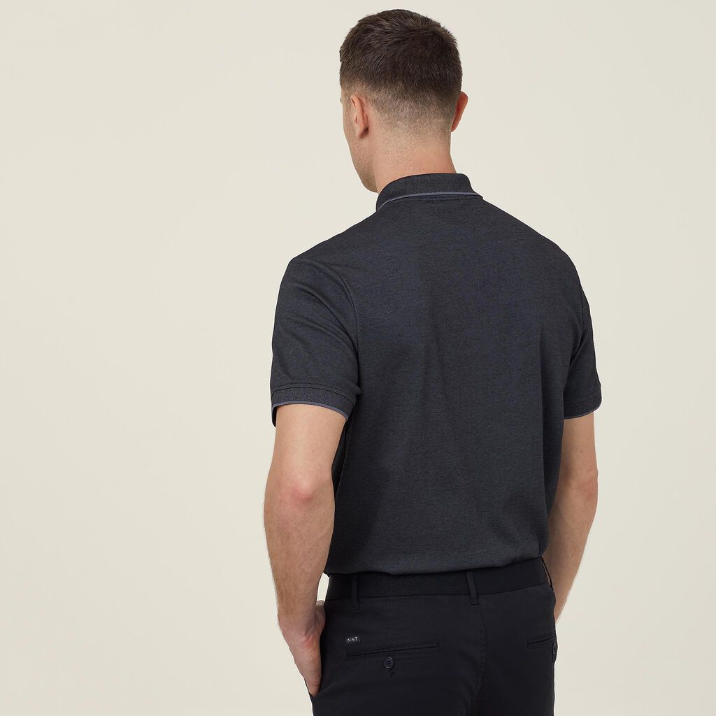 NNT CATJA4 Textured Cotton Poly Short Sleeve Polo