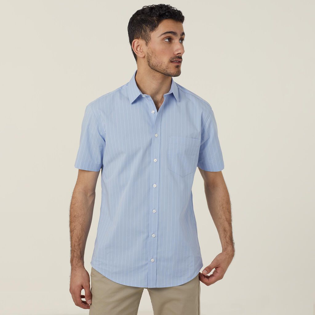 NNT CATJDM Avignon Pinstripe Short Sleeve Shirt