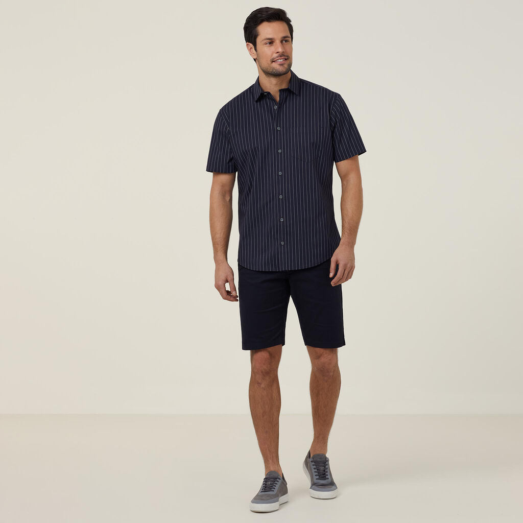 NNT CATJDM Avignon Pinstripe Short Sleeve Shirt