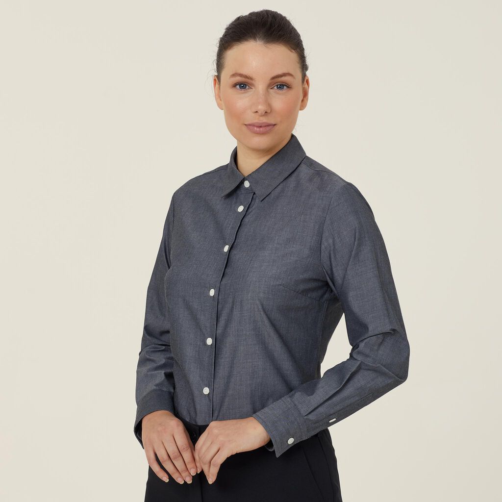 NNT CATU69 Long Sleeve Chambray Shirt