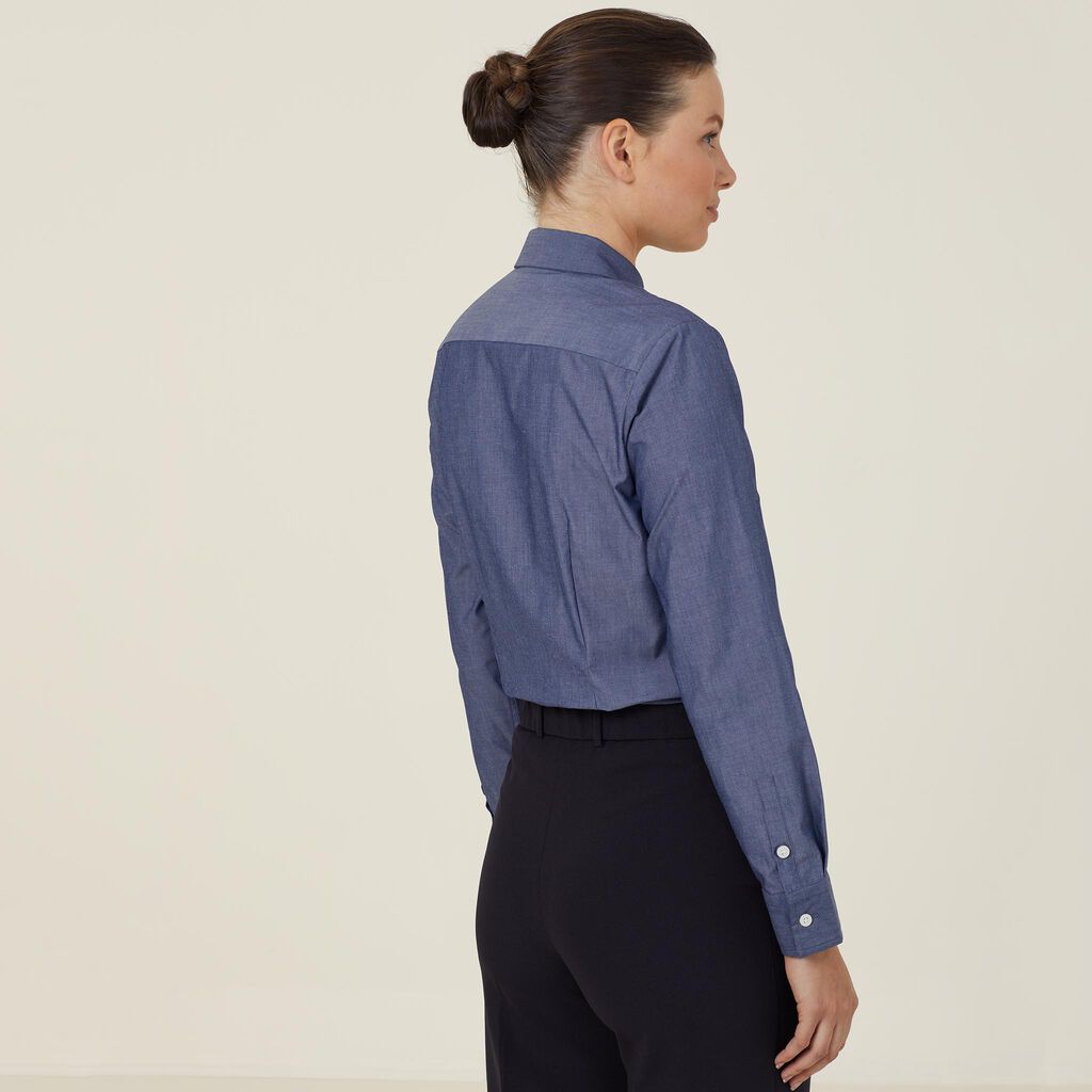 NNT CATU69 Long Sleeve Chambray Shirt