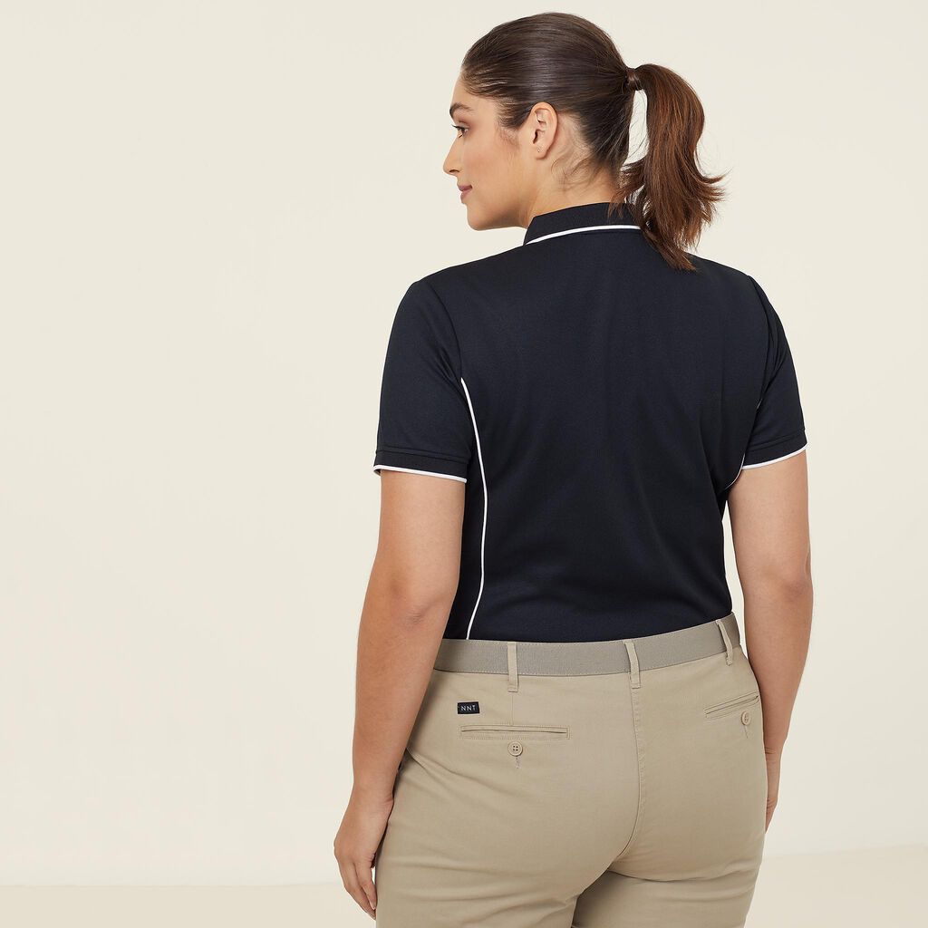 NNT CATUF7 Antibacterial Polyface Short Sleeve Tipped Polo