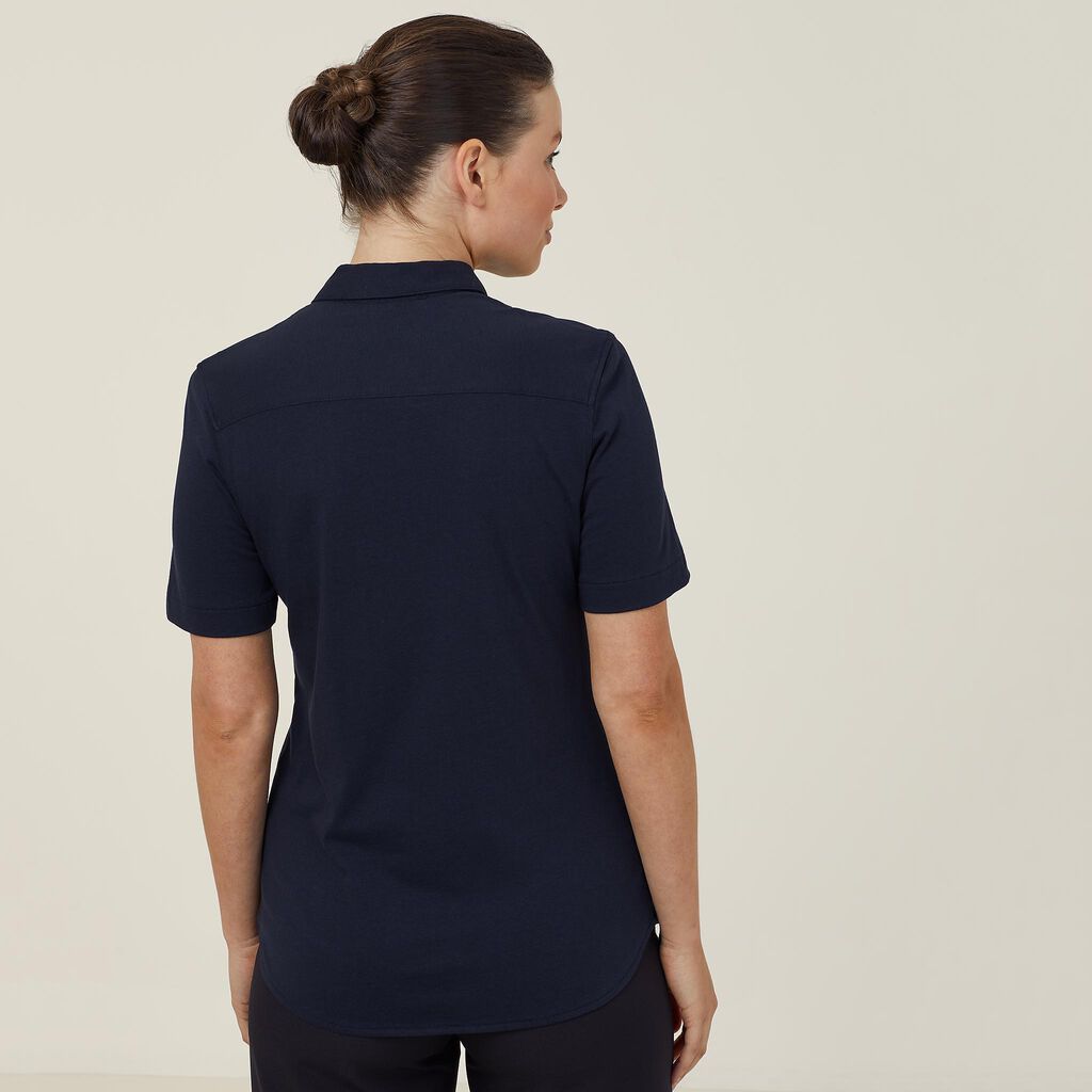 NNT CATUFB Britt Jersey Anti-bacterial Short Sleeve Shirt Midnight