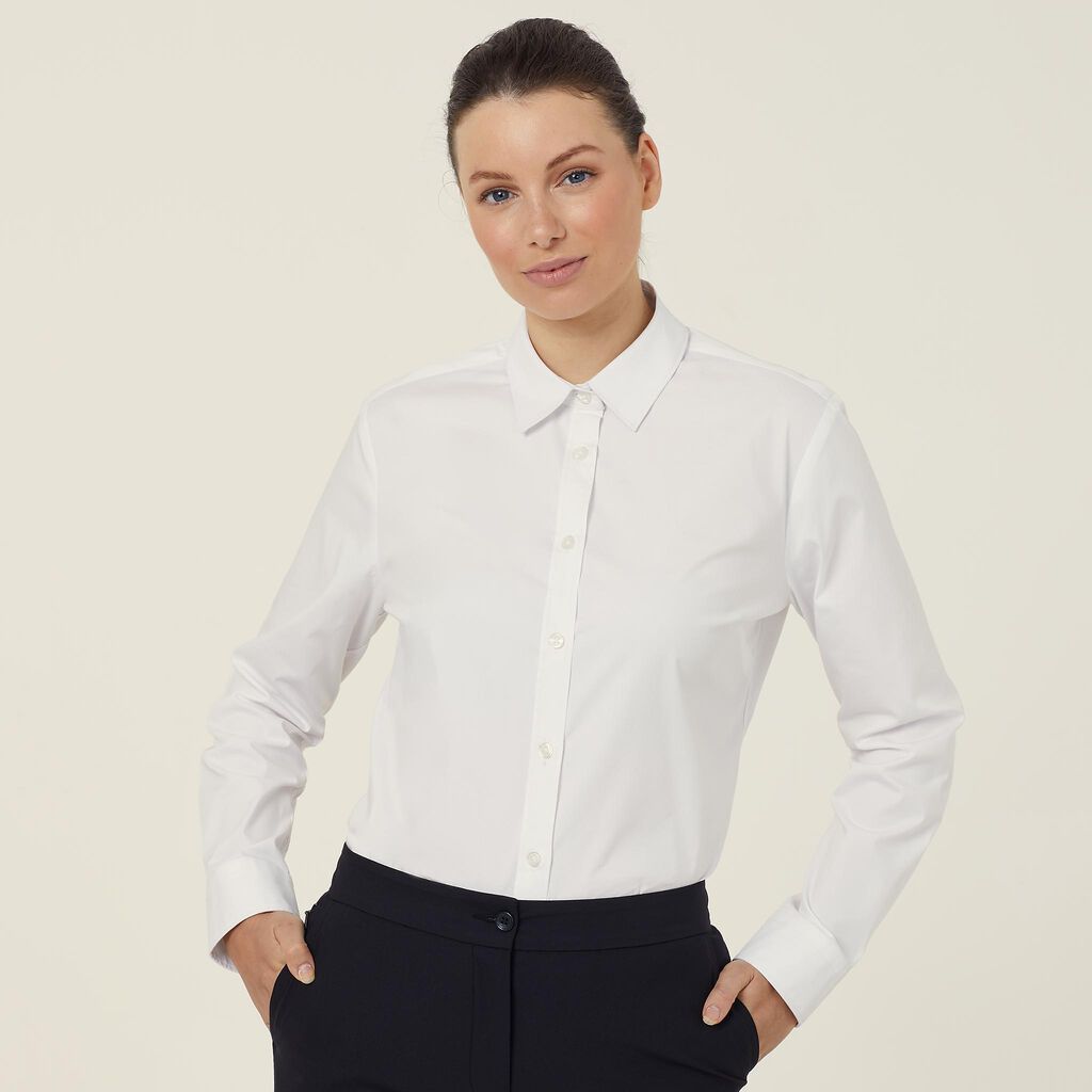 NNT CATUKW Plain Long Sleeve Shirt White