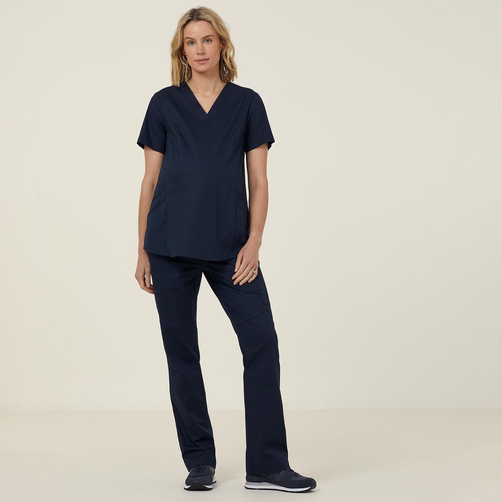 NNT CATULJ Next-Gen Antibacterial Maternity Scrub Top Midnight