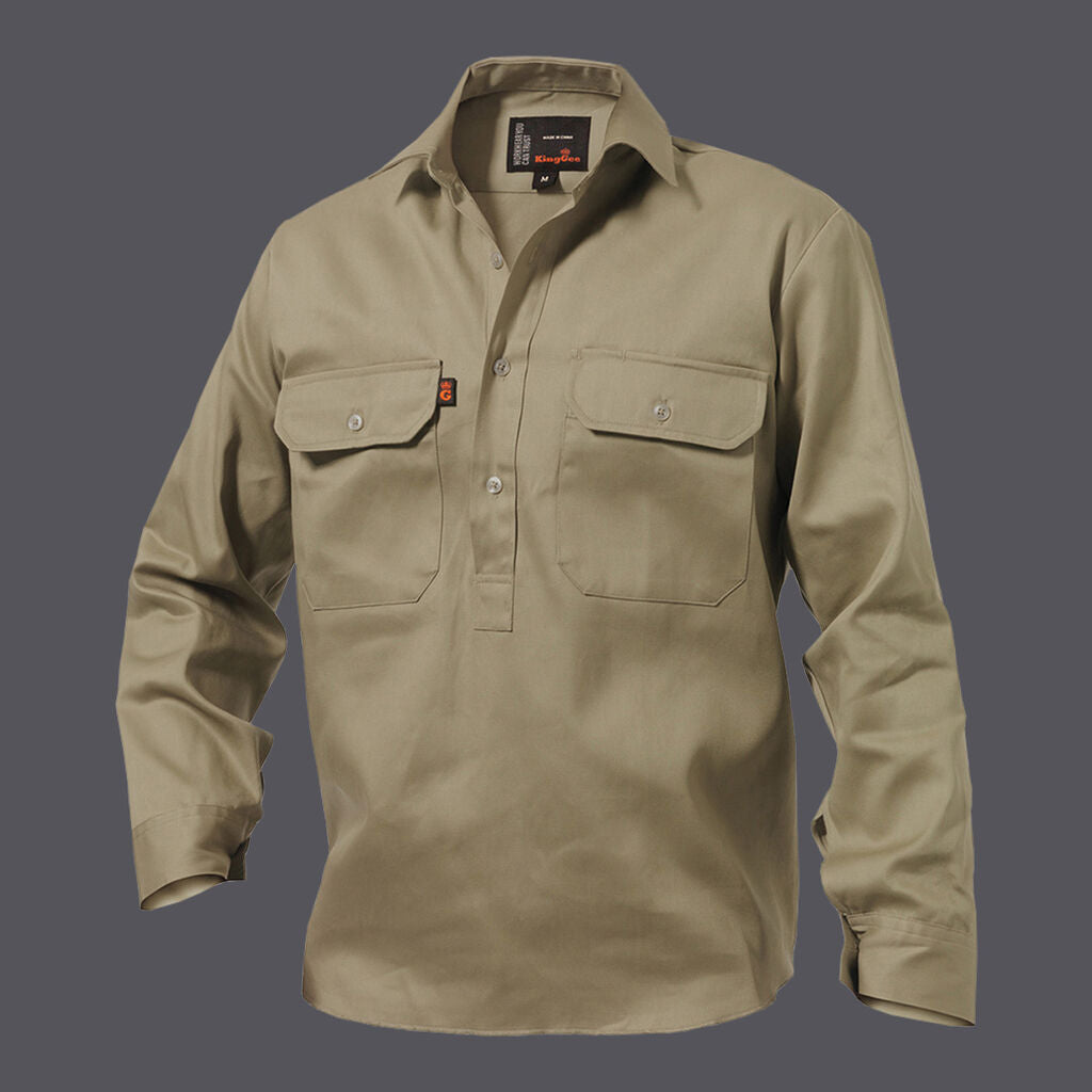 KingGee K04020 Closed Front Drill Shirt L/S