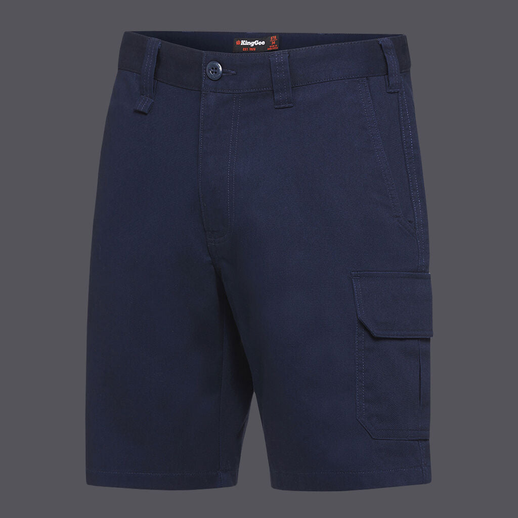 KingGee K07005 Stretch Cargo Shorts-Navy