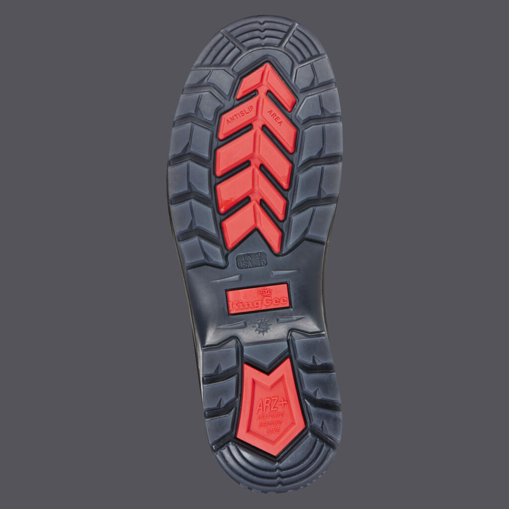 KingGee K25250 Tradie Black Gusset Elastic Sided Safety Boot