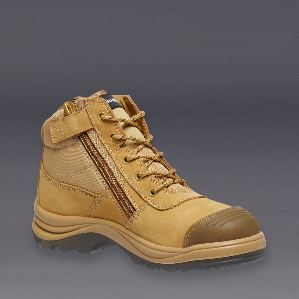 KingGee K27100 Tradie Wheat Zip Side Safety Boot-Wheat