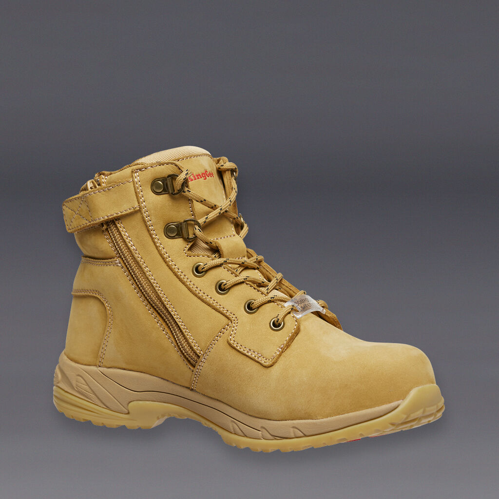 KingGee K27380 Tradie Ladies Wheat Side Zip Composite Safety Boot