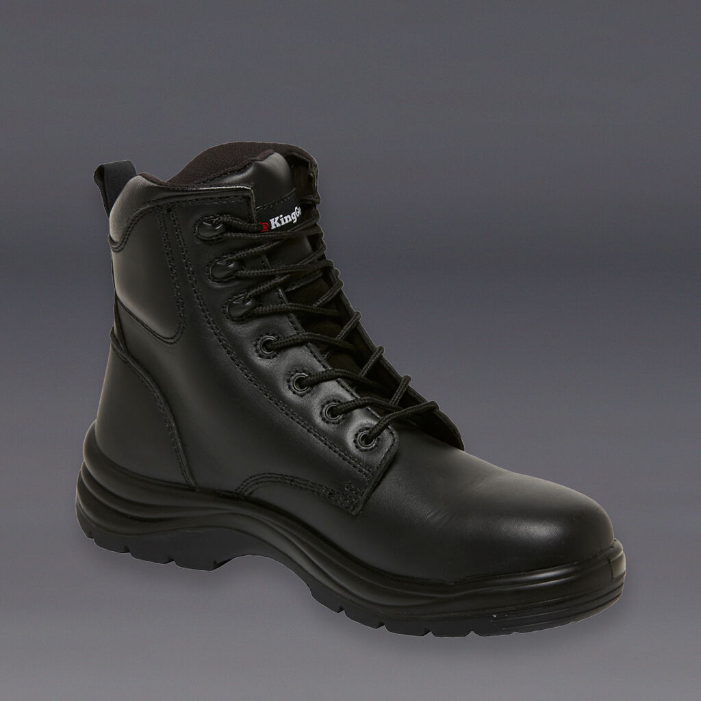 KingGee K27700 Cook 180mm Lace Safety Boot-Black