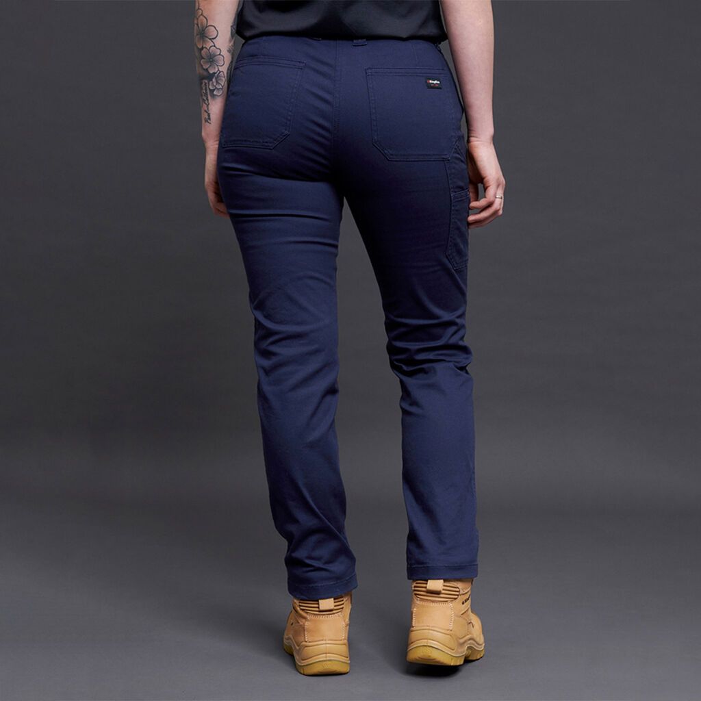 KingGee K43011 Women's Stretch Cargo Work Pants-Navy