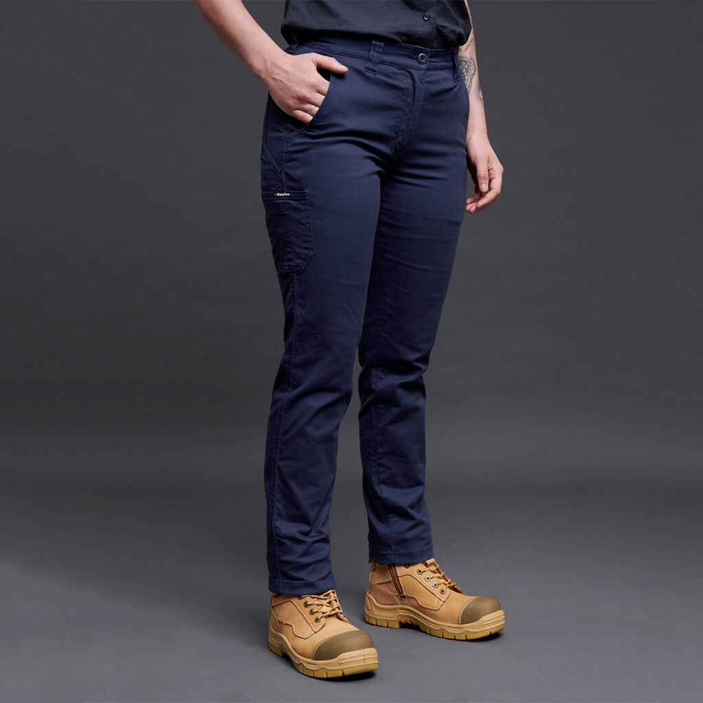 KingGee K43011 Women's Stretch Cargo Work Pants-Navy