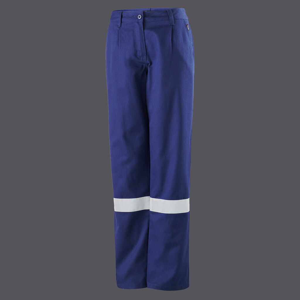 KingGee K43535 Ladies Drill Reflective Pants-Navy