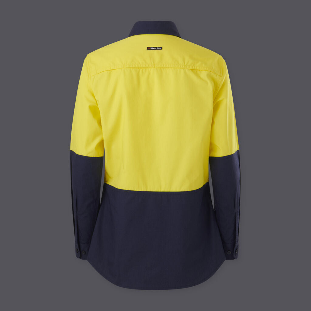 KingGee K44226 Women's Workcool Vented Spliced Shirt Long Sleeve