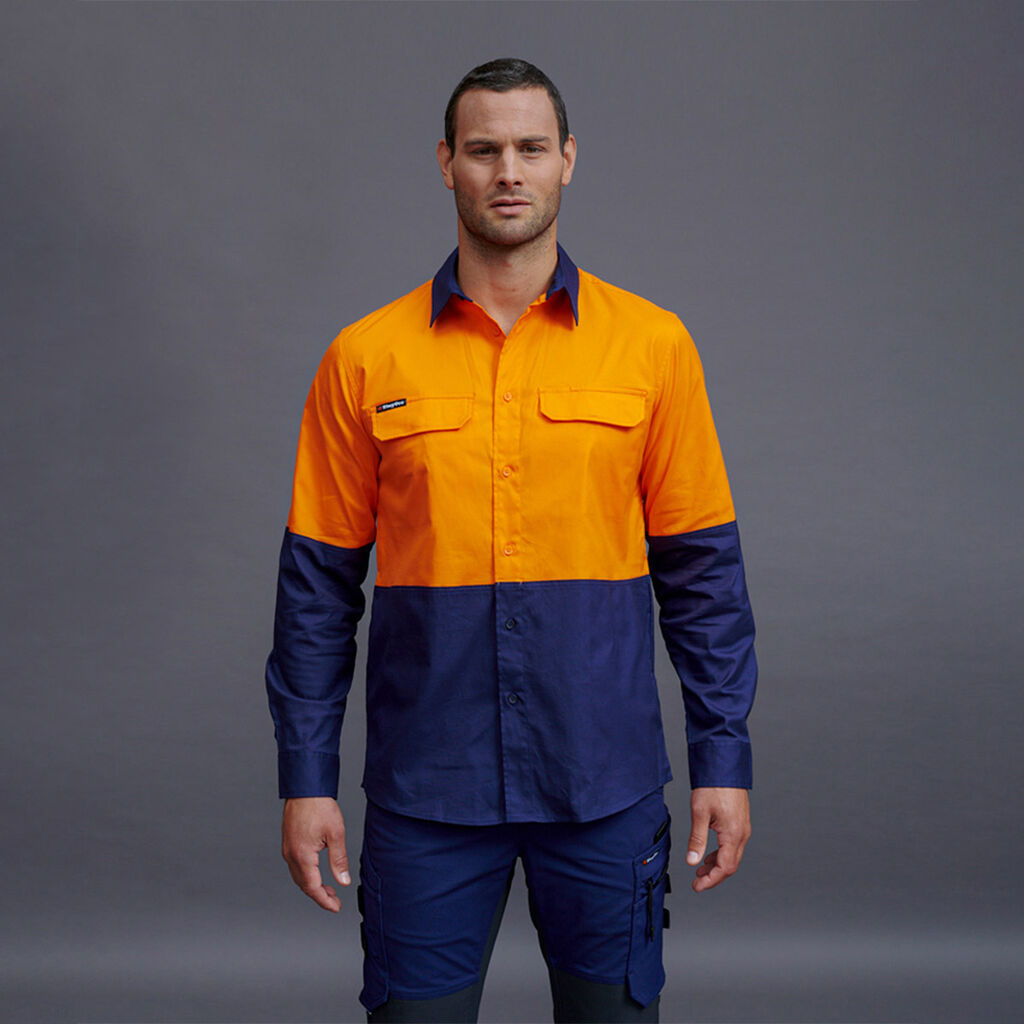 KingGee K54027 Workcool Hi-vis Spliced Shirt L/S
