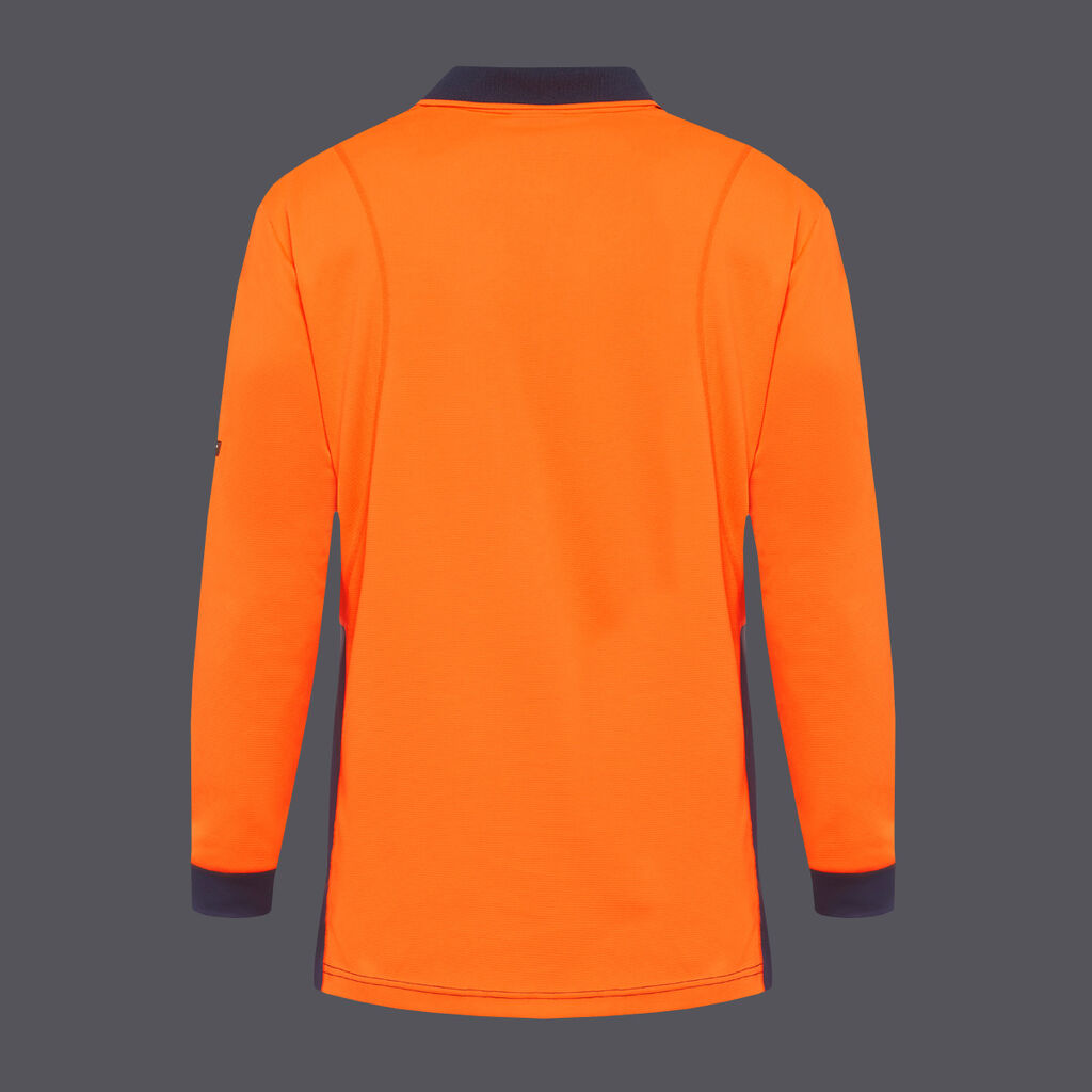 KingGee K54235 Workcool Hyperfreeze Hi-vis Spliced Polo L/S
