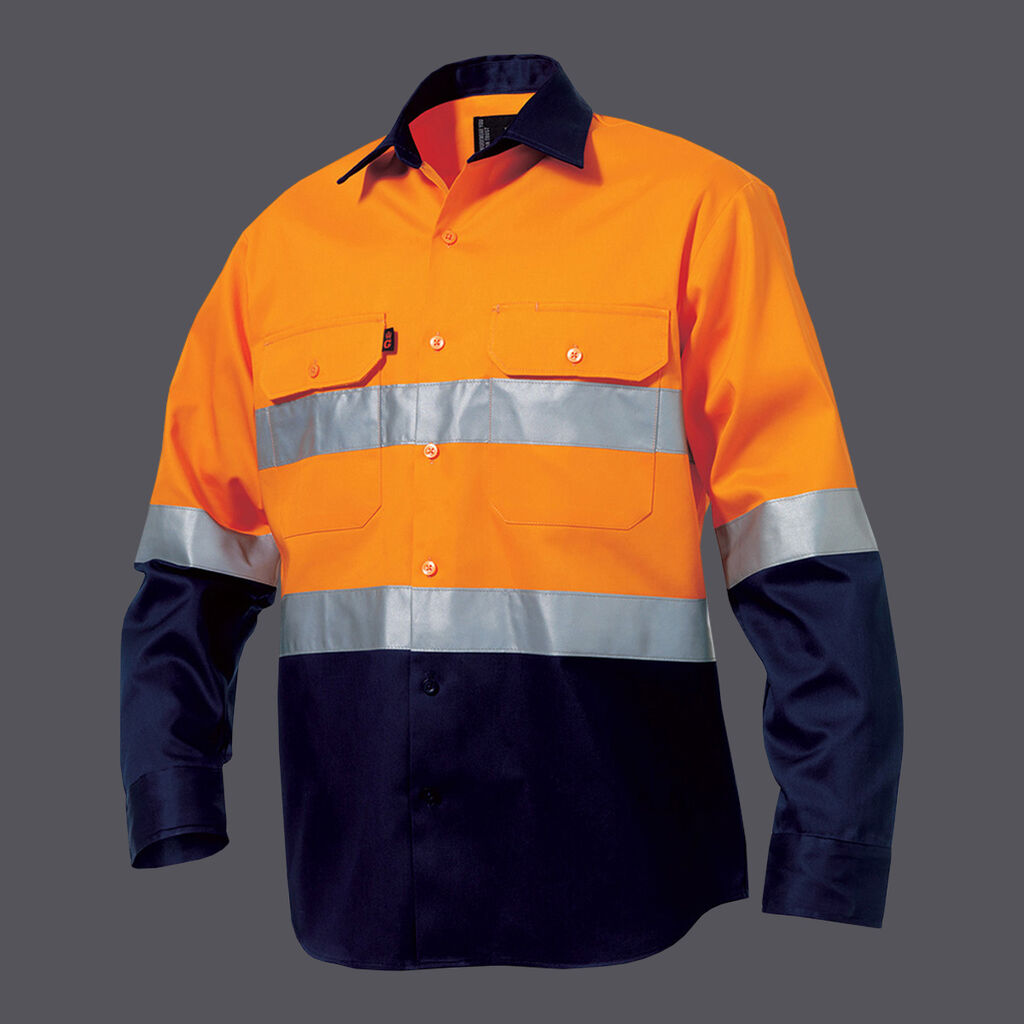 KingGee K54315 Reflective Spliced Drill L/S Shirt