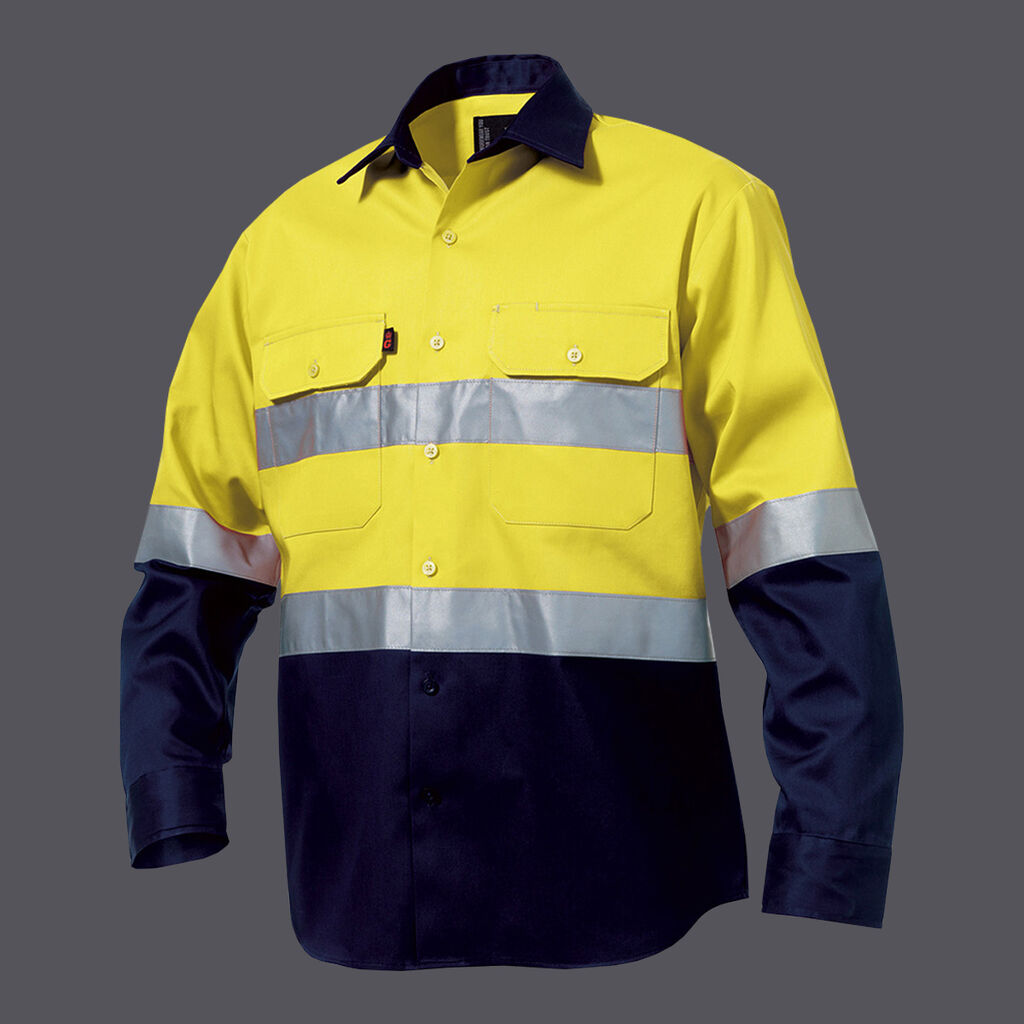 KingGee K54315 Reflective Spliced Drill L/S Shirt