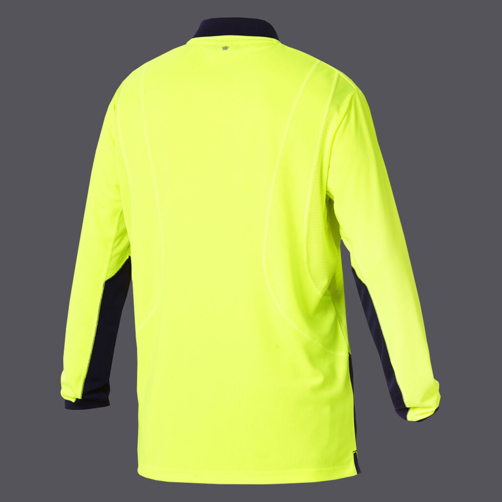 KingGee K54840 Workcool Hi-vis Spliced Polo L/S