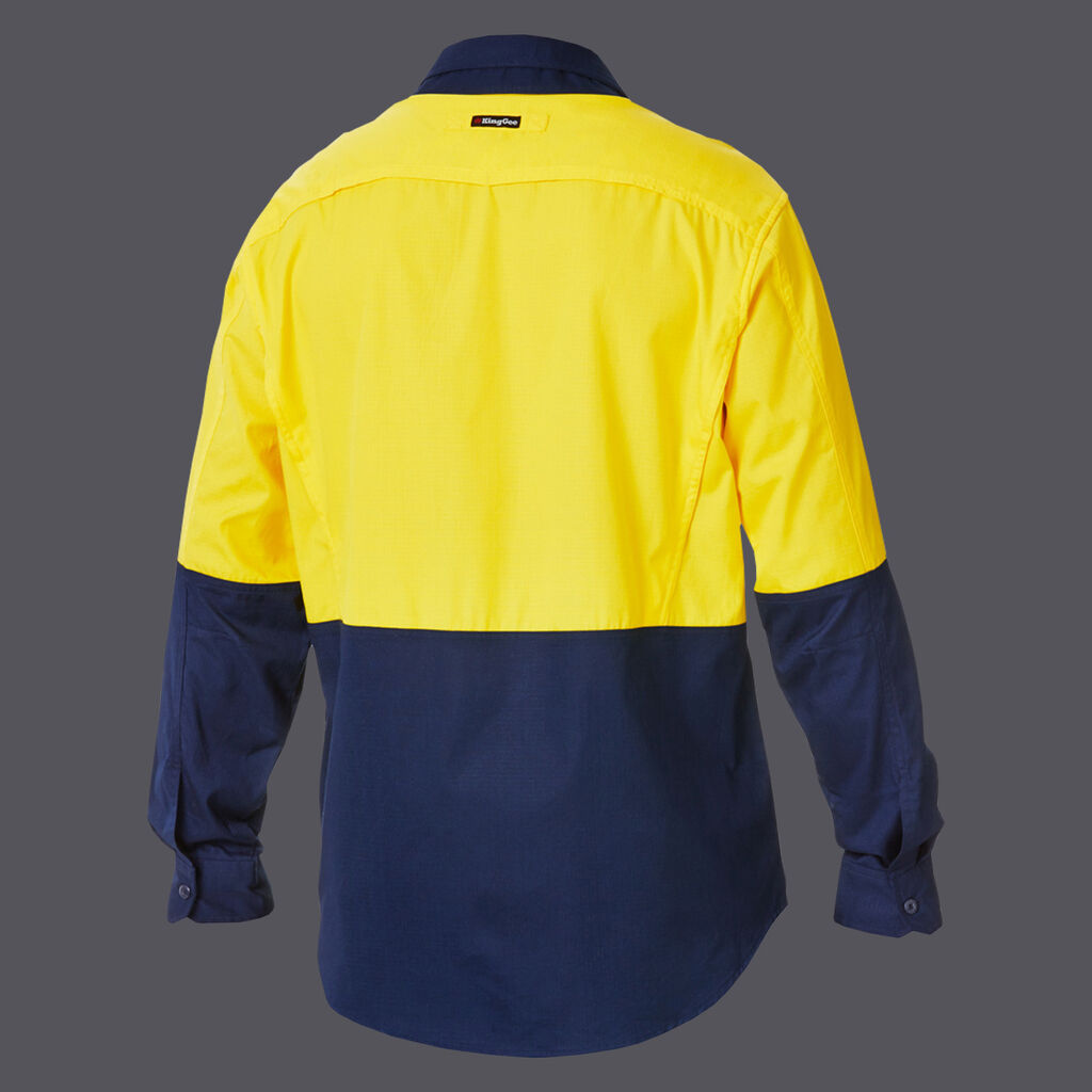 KingGee K54870 Workcool 2 Hi-vis Reflective Spliced Shirt L/S