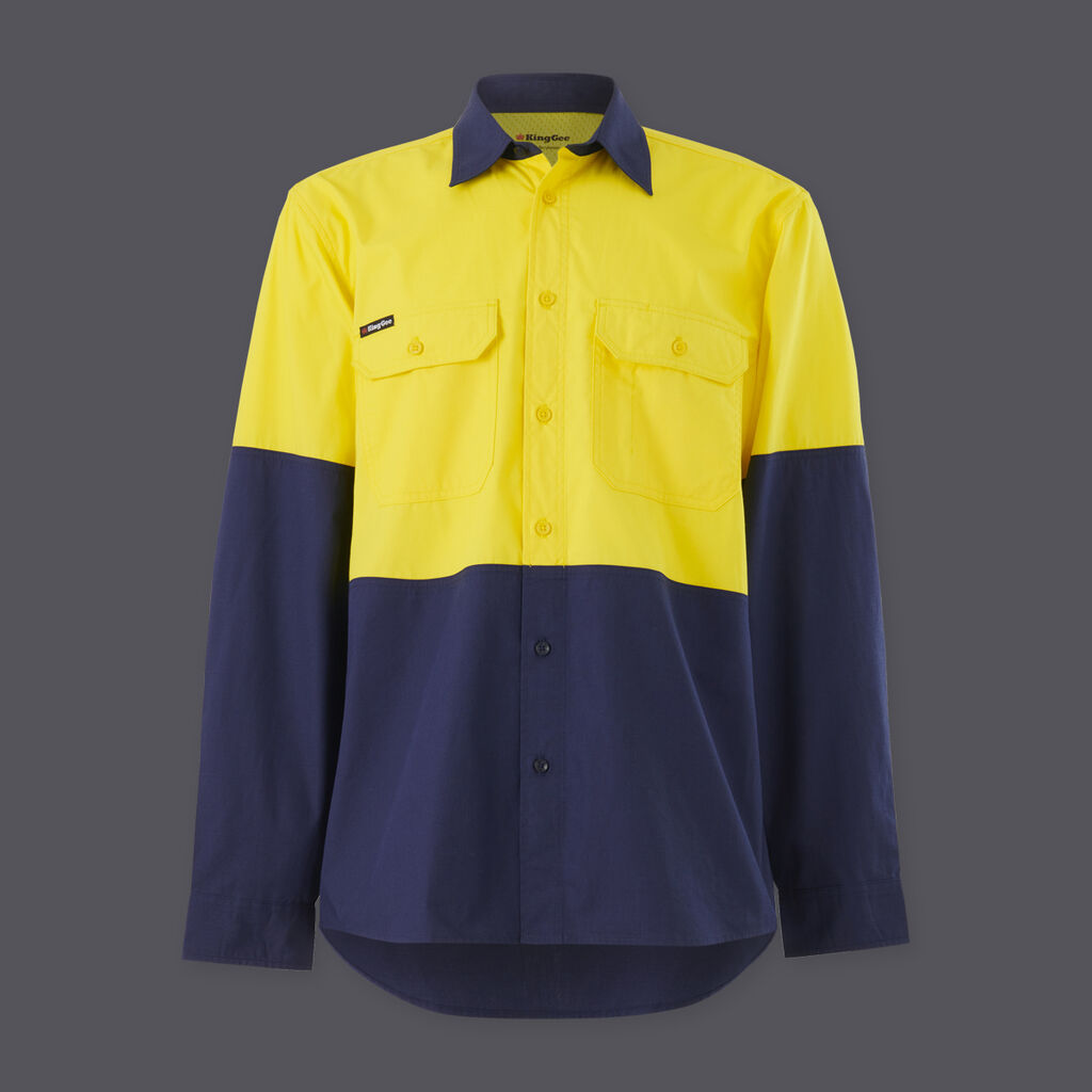 Kinggee K54912 Workcool Vented Spliced Shirt Long Sleeve