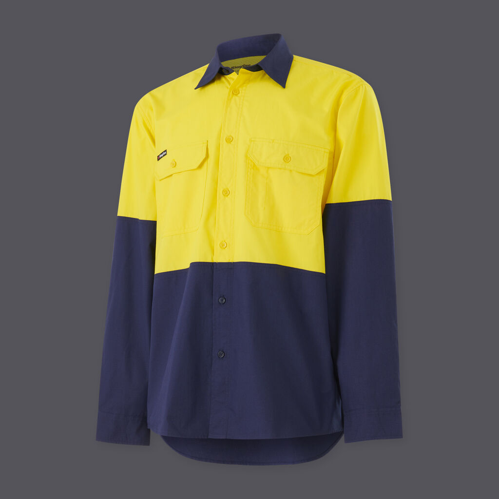 Kinggee K54912 Workcool Vented Spliced Shirt Long Sleeve