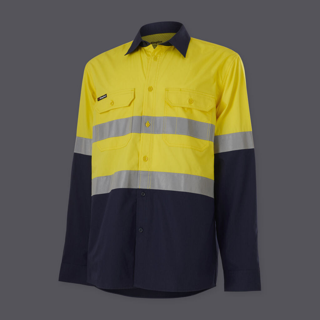 Kinggee K54913 Workcool Vented Spliced Shirt Taped Long Sleeve