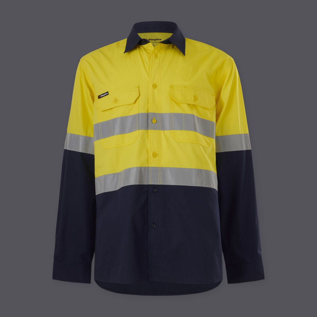 Kinggee K54913 Workcool Vented Spliced Shirt Taped Long Sleeve