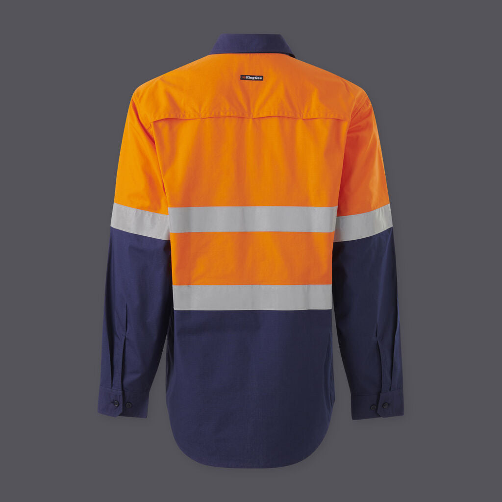 KingGee K54914 Workcool Vented Closed Front Spliced Shirt Taped Long Sleeve