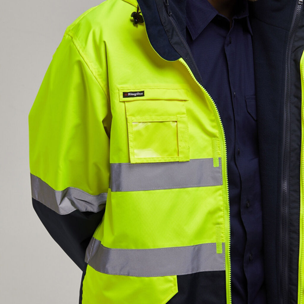 KingGee K55300 4 In 1 Hi-vis Waterproof Jacket