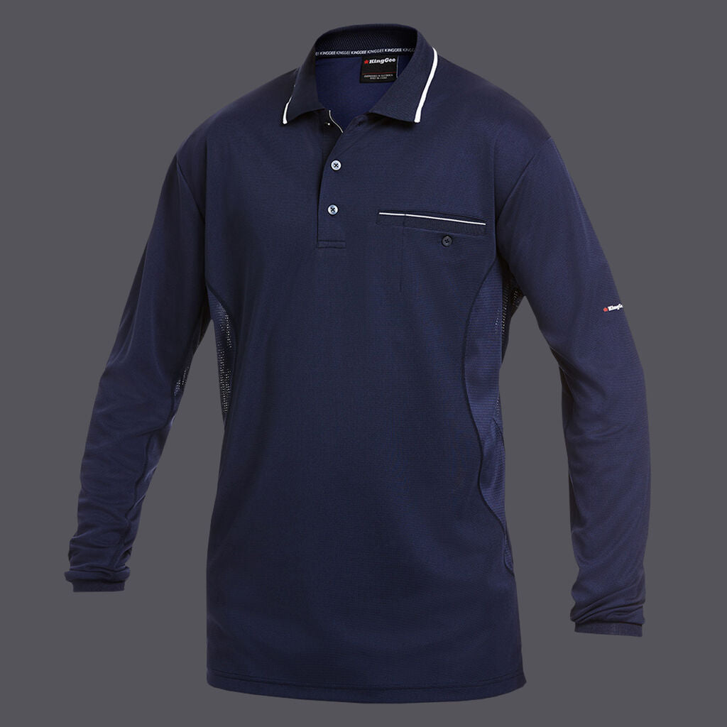 KingGee K69790 Workcool Polo L/S-Navy