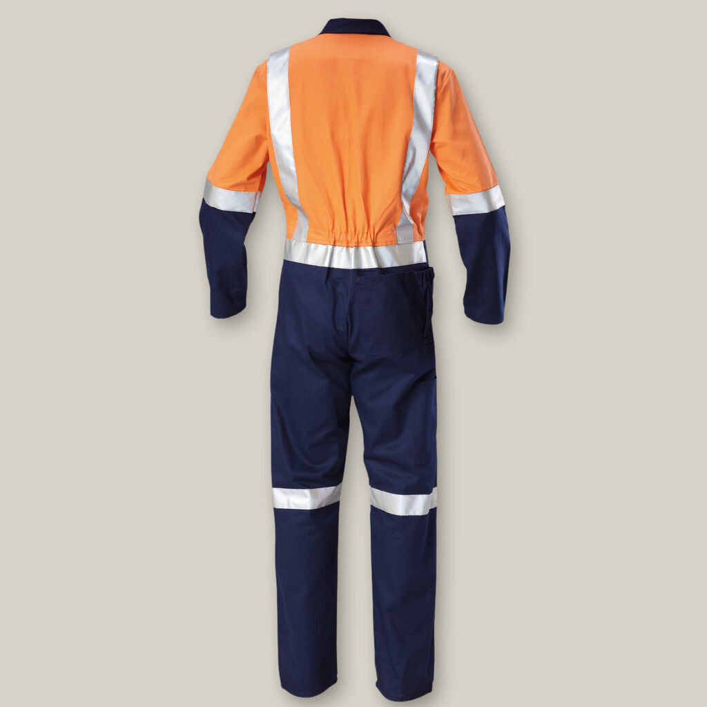 Hard Yakka Y00262 Hi-vis 2tone Taped Drill Coveralls