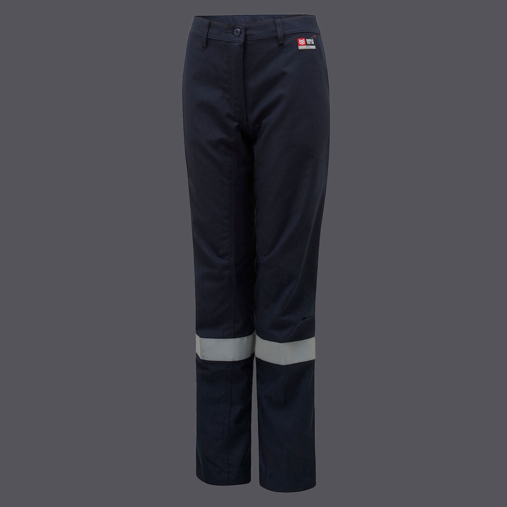 Kinggee Y02320 Women's Shieldtec Fr Flat Front Cargo Pant With Tape-Navy