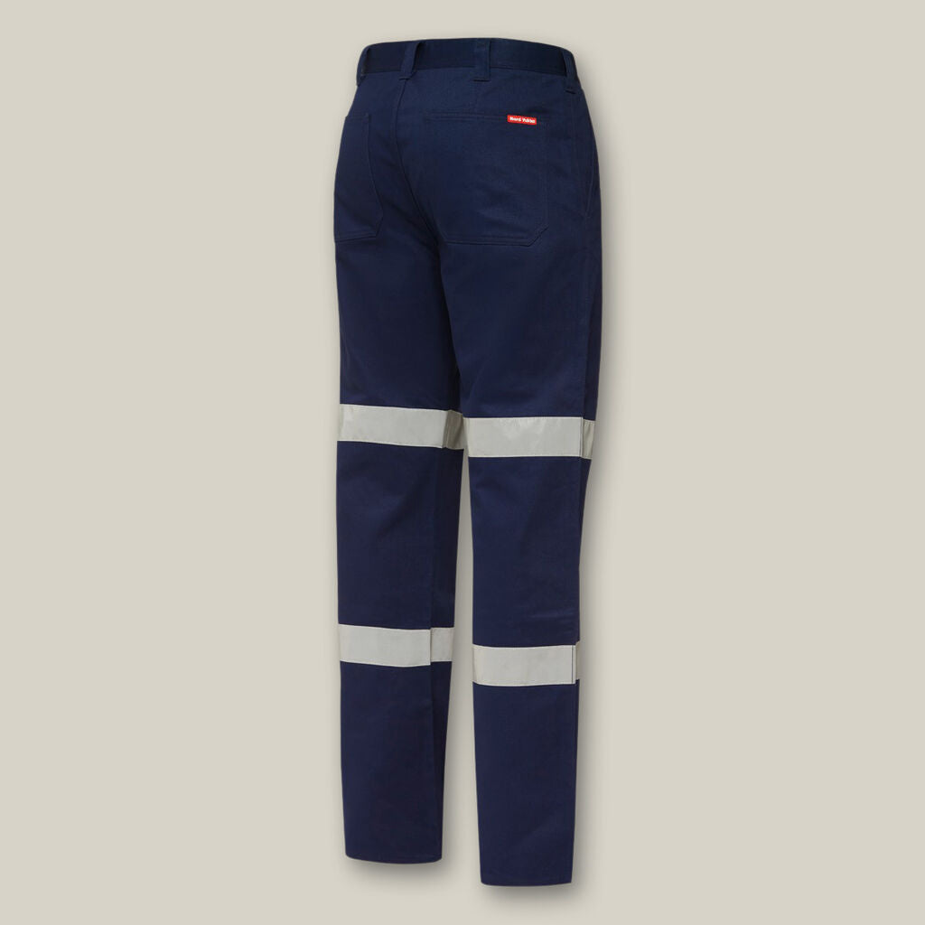 Hard Yakka Y02615 Foundations Drill Pant With Double Hoop Tape-Navy