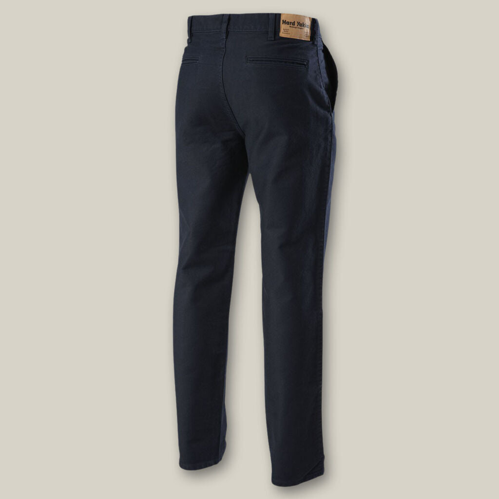 Hard Yakka Y03876 Foundations Moleskin Plain Front Cotton Jean-Navy