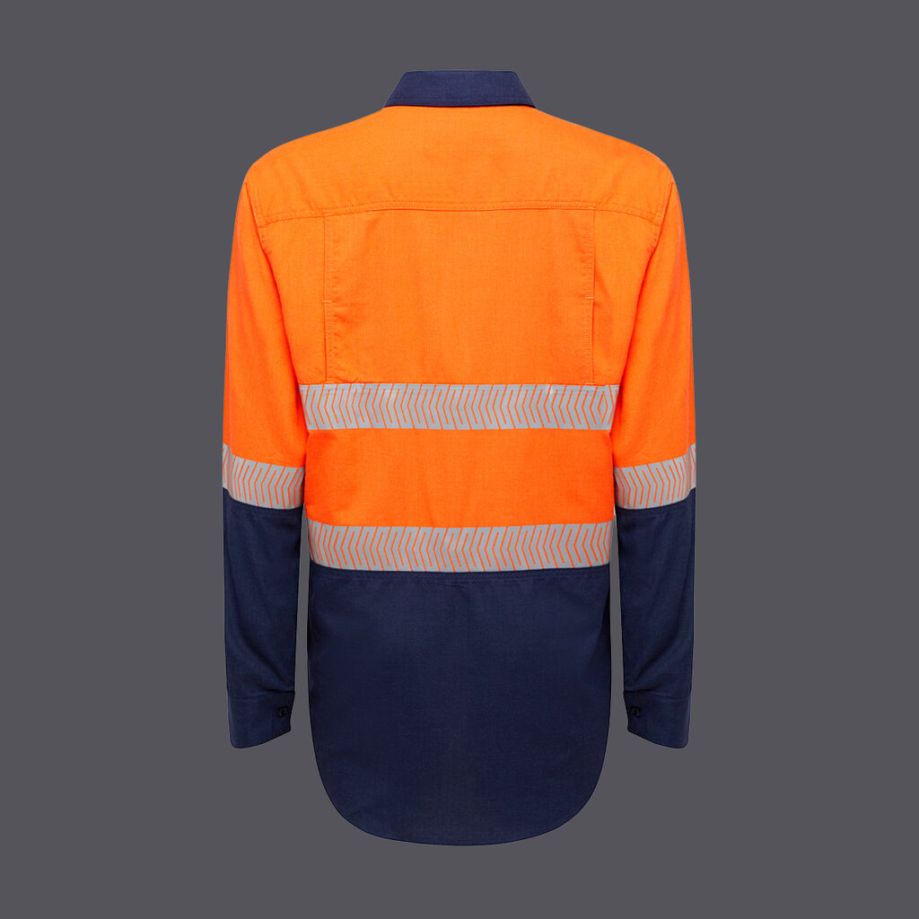 KingGee Y04370 Shield Tec Lenzing Fr Hi-vis 2tone Open Front Taped Shirt