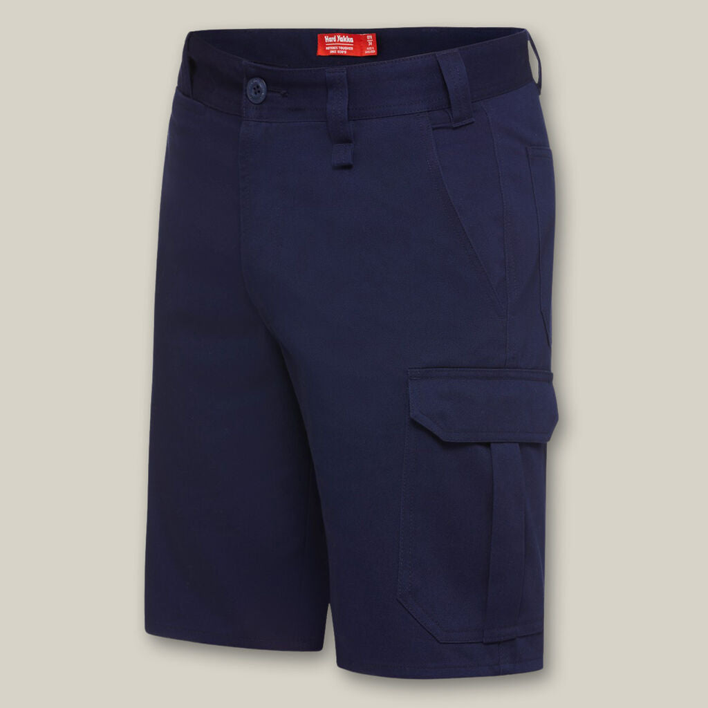 Hard Yakka Y05620 Core Relaxed Fit Cotton Cargo Drill Short-Navy