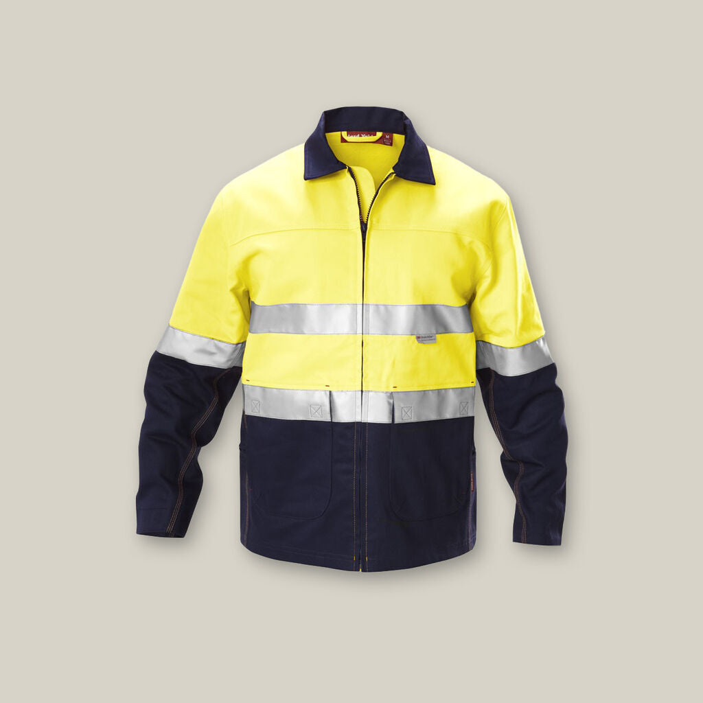 Hard Yakka Y06545 Core Hi-vis 2 Tone Cotton Drill Taped Jacket