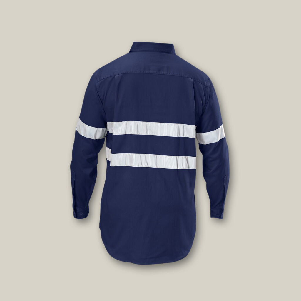 Hard Yakka Y07227 Hi-vis Cotton Drill Long Sleeve Taped Shirt
