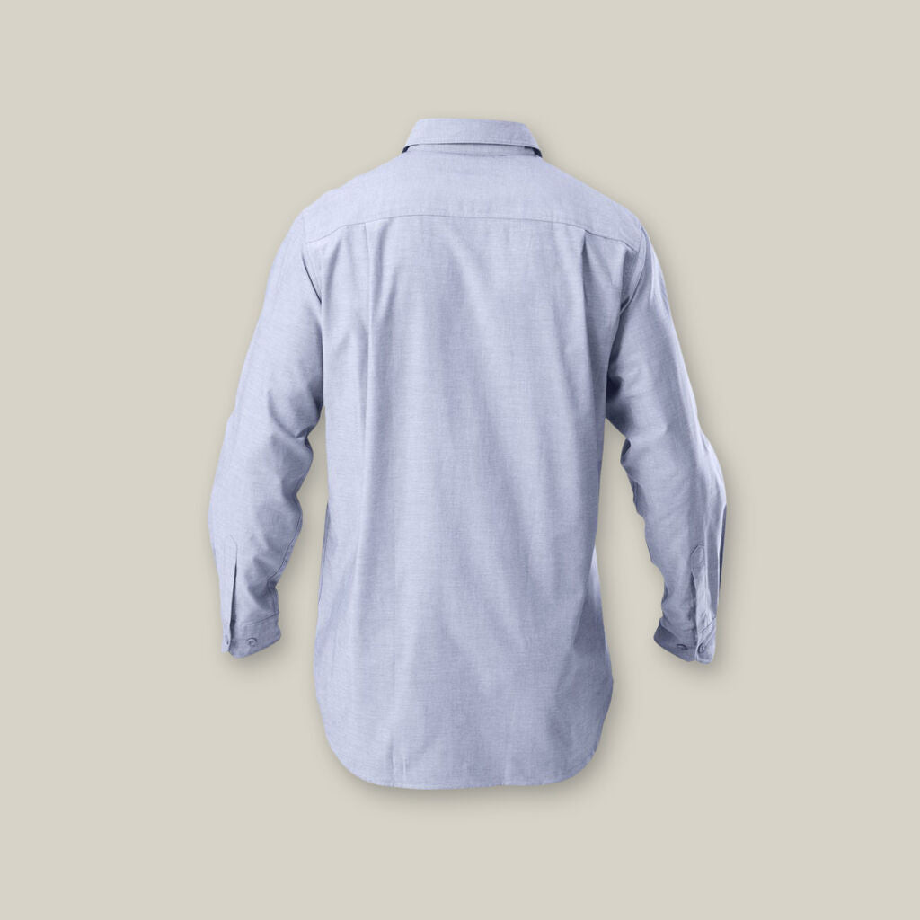 Hard Yakka Y07528 Long Sleeve Chambray Open Front Cotton Work Shirt