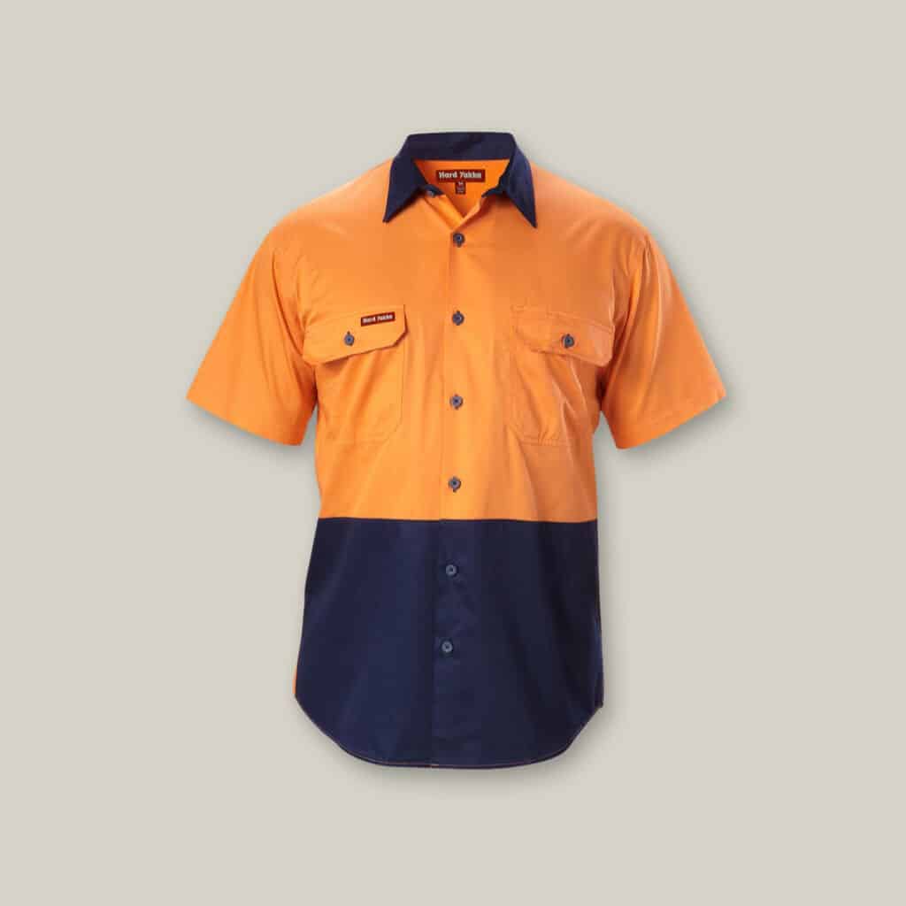 Hard Yakka Y07559 Koolgear Hi-vis 2 Tone Vented Short Sleeve Shirt
