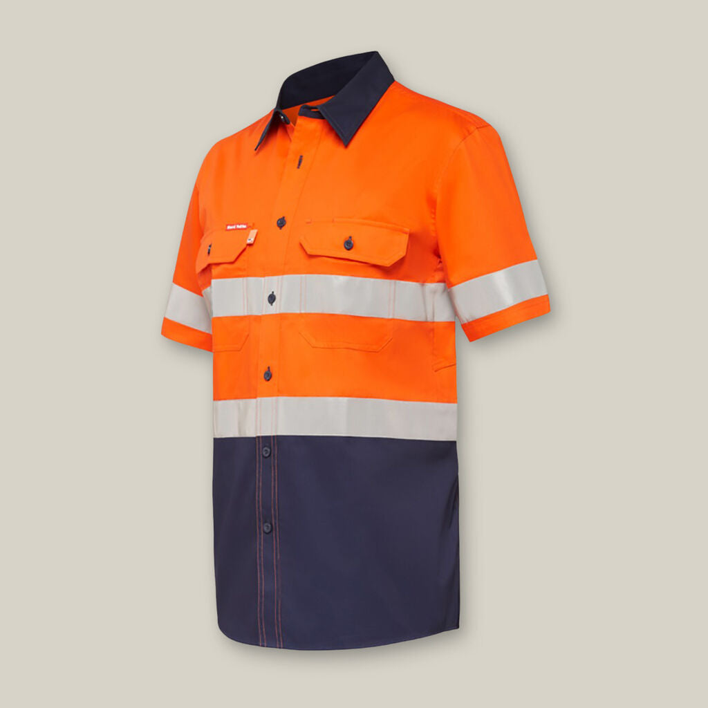 Hard Yakka Y07735 Koolgear Hi-Vis 2 Tone Taped Vented Short Sleeve Shirt